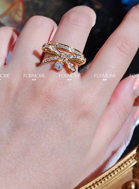 温婉优雅双层立体蝴蝶戒指