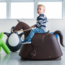 Net red rocking chair children rocking horse Rocky GRP Trojan horse childrens room swing-like room Villa Ornaments