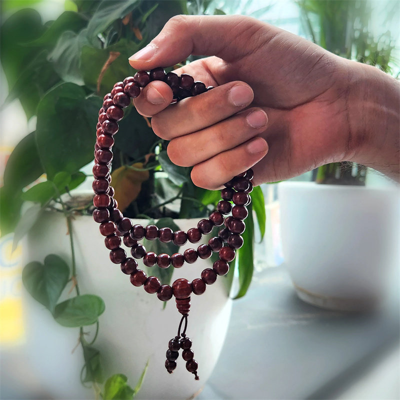 印度国际直邮Chandan小叶紫檀手串Jap Mala50g 檀香念珠108颗,淘宝优惠券,粉丝福利购,淘宝优惠卷