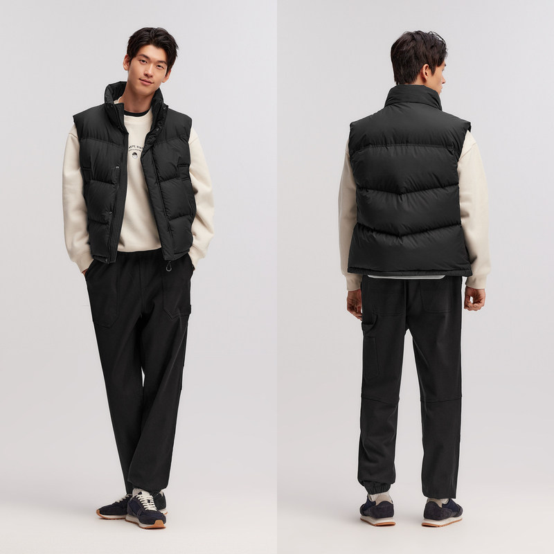 [商场同款]森马羽绒马甲男 冬季宽松防水外套情侣纯色百搭,淘宝优惠券,粉丝福利购,淘宝优惠卷