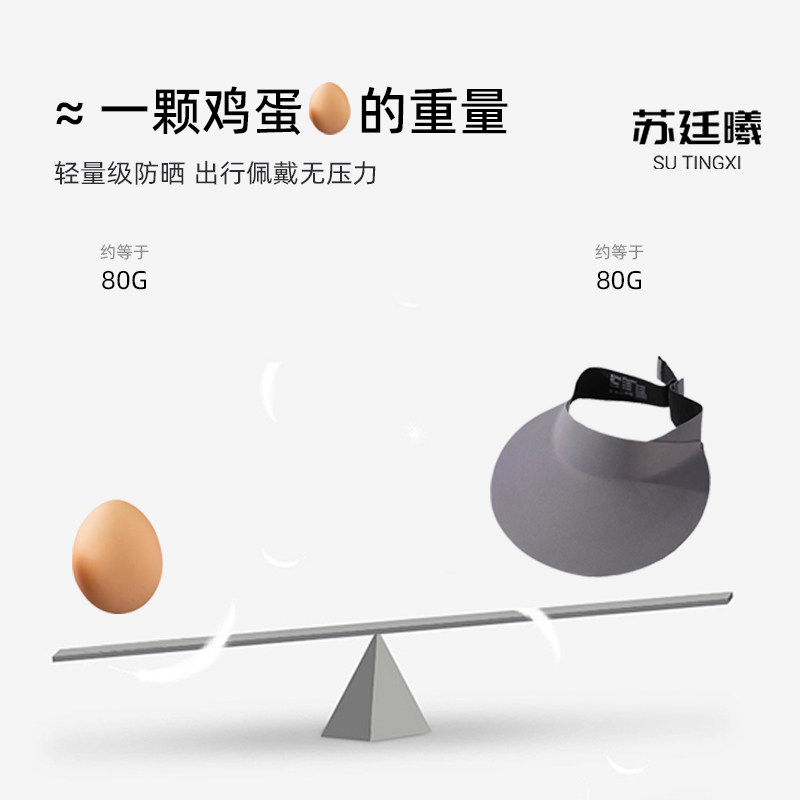 苏廷曦3D空顶无痕亲子防晒帽折叠2024新款防紫外线遮阳帽UPF50+