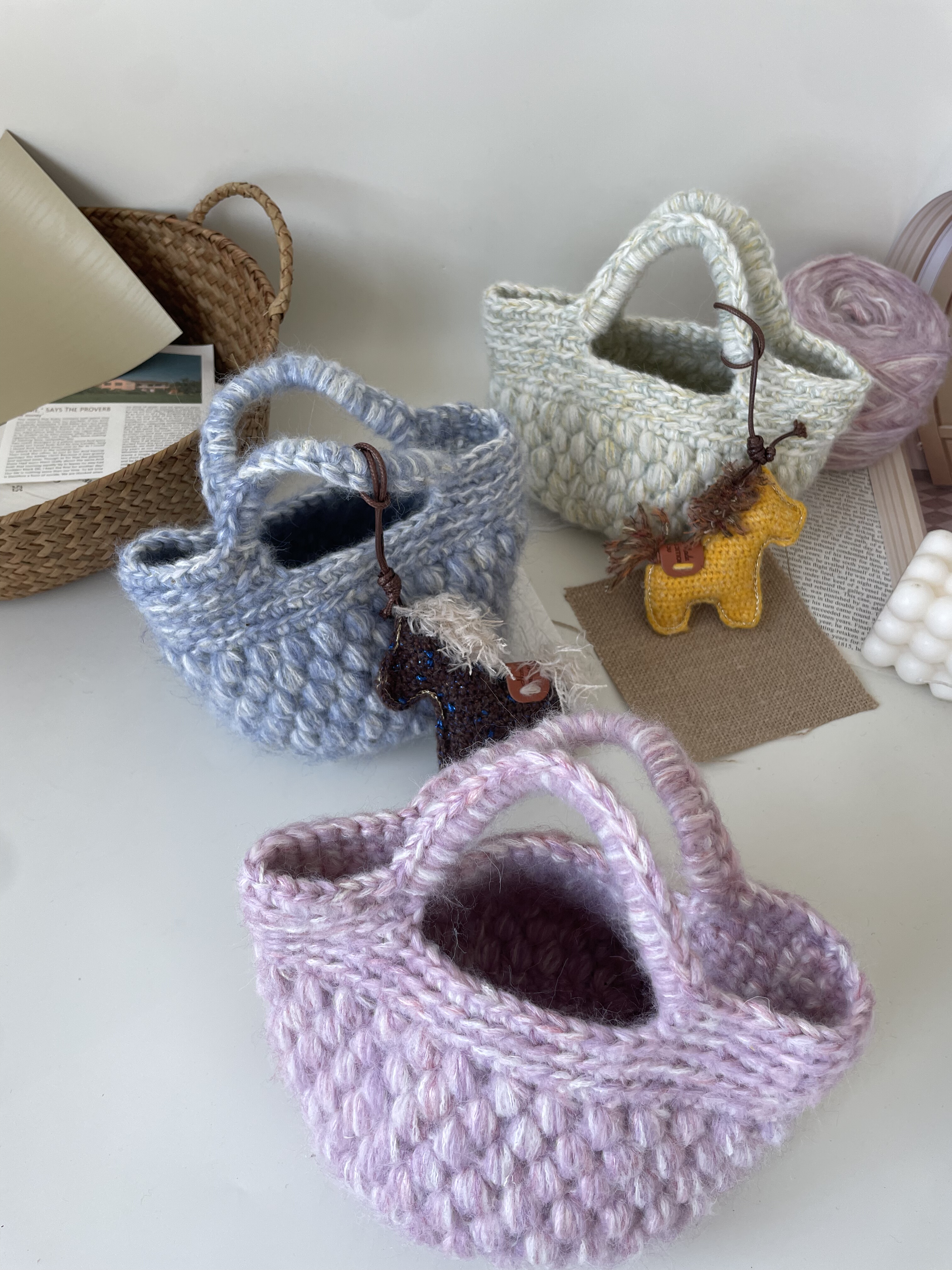 枣型针菜篮子包 羊毛手混线 diy手工包包中粗毛线,淘宝优惠券,粉丝福利购,淘宝优惠卷