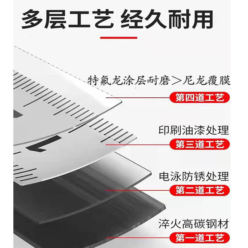 宏迪卷尺5.5米极小加厚耐磨鲁班3米拉尺圈木工钢卷尺家用盒尺正品 - 图1