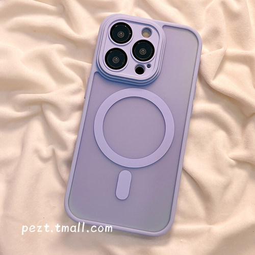 简约磨砂磁吸适用苹果16手机壳透明iphone15promax情侣新款13pro防摔12硅胶14pro纯色高级感11女款13保护套男 - 图3