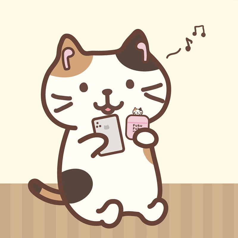 Japan HAPiNS original mobile phone chain cute fluffy cat head mobile phone charm hanging wrist phone lanyard bag charm