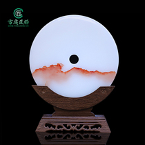 Natural jade Ping An buckle swinging piece Living room TV cabinet Xuanguan Wine Cabinet Adornment High-end Trick and Crafts Crafts Small Gift