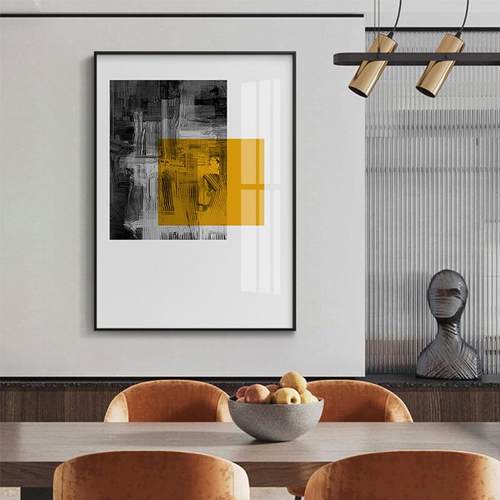 层叠欧式单幅餐厅装饰画现代简约抽象饭厅墙面挂画轻奢风壁画 - 图1