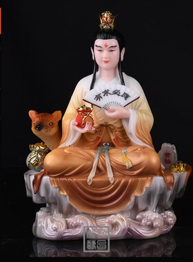 黄家家教主汉白玉神像新款拜月