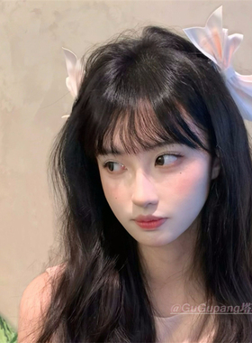 软妹白色立体蝴蝶结发夹