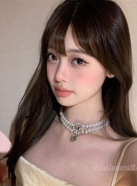 甜美少女感双层珍珠项链