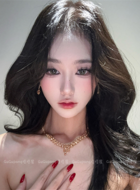 公主风金色水钻项链耳环