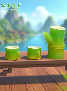 桌面小摆件仿真紫砂壶茶具装饰品