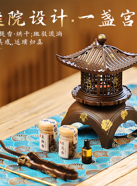 复古熏香炉宝塔镂空香薰炉