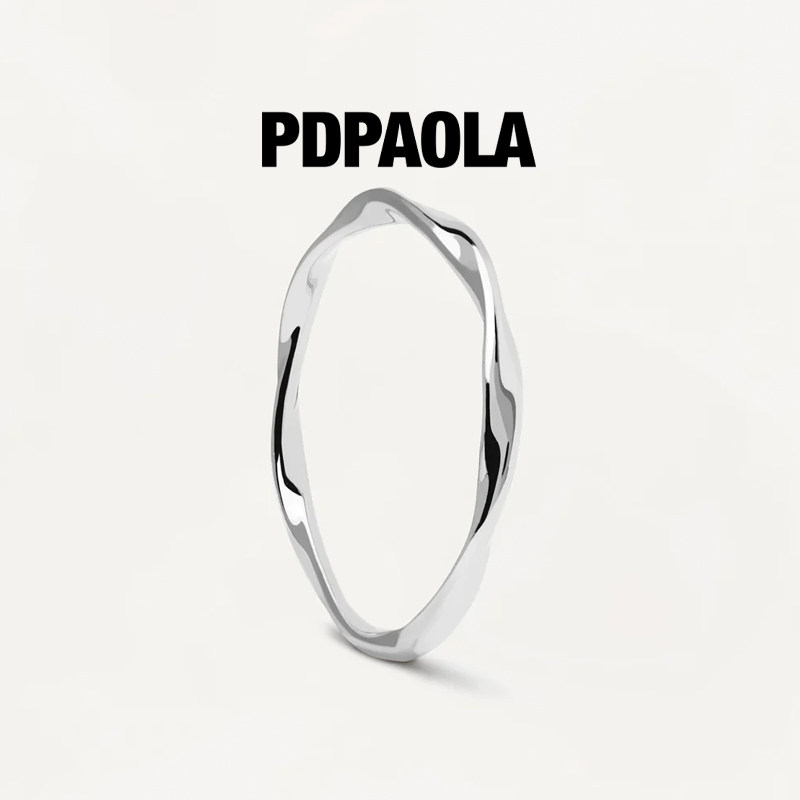 pdpaola镀18k金莫比乌斯环女对戒 PDPAOLA海外戒指/指环