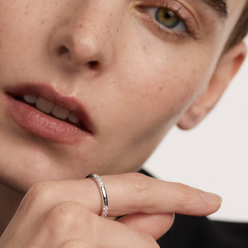 pdpaola食指镀18k金情侣女男尾戒 PDPAOLA海外戒指/指环