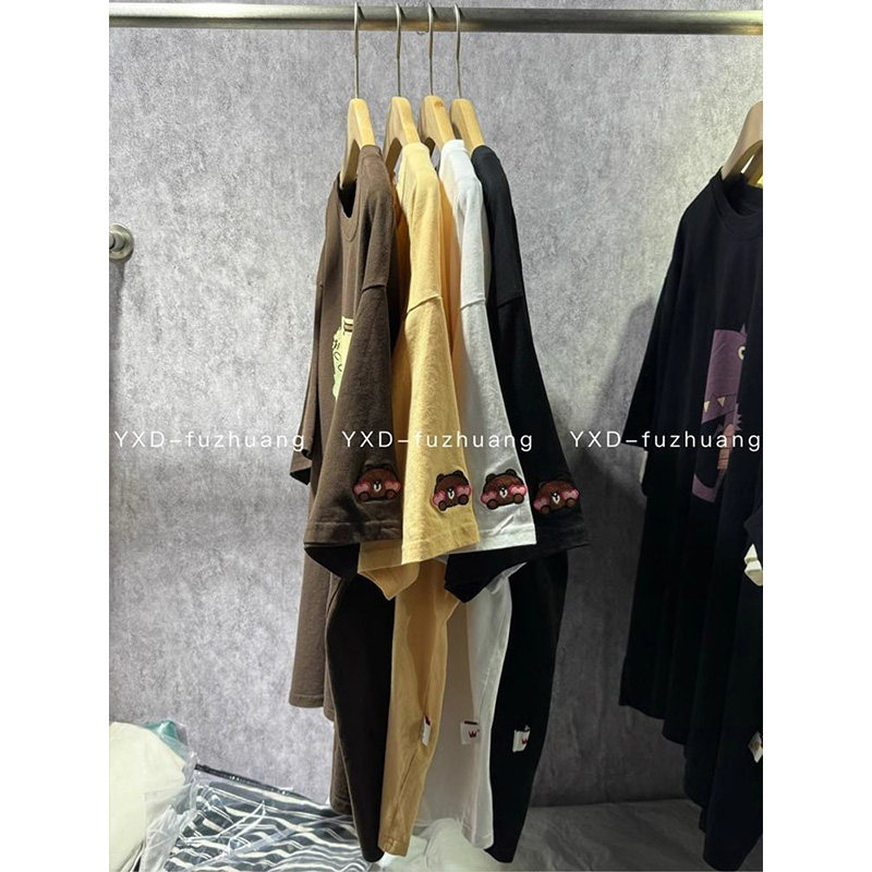 外贸清仓~品牌尾货捡漏潮牌卡通小熊印花纯棉宽松男女短袖T恤上衣,淘宝优惠券,粉丝福利购,淘宝优惠卷