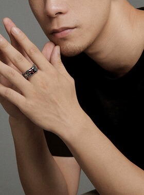 单身十字架宝石食指欧美复古