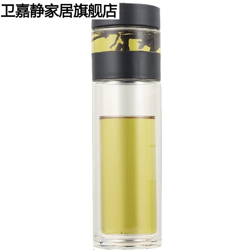 茶水分离泡茶杯男女车载高档双层玻璃杯智能显温度水杯子隔热定制 - 图3