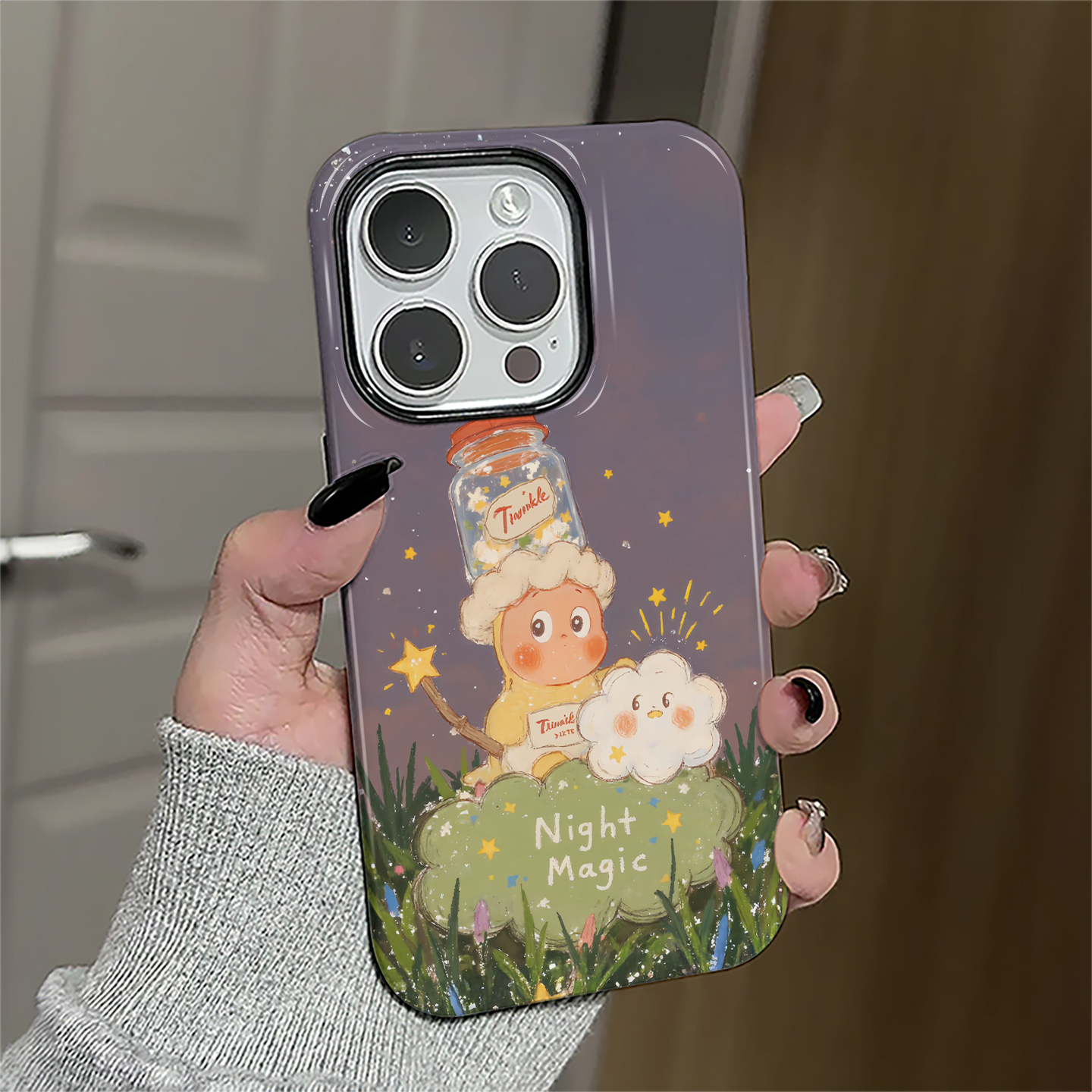 适用苹果16promax手机壳苹果15pro新款iPhone13简约iP17pro女14/12卡通11防摔8套7plus可爱xsmax星星人e菲林x - 图2