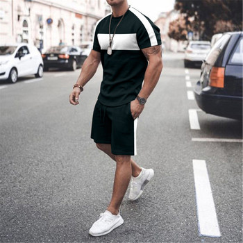 Crew neck printed T-shirt shorts set crew neck printed T-shirt shorts set for men