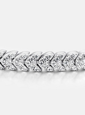 新款S925银镀18K金镶彩宝宝石璀璨手链男女款潮牌饰品生日礼物