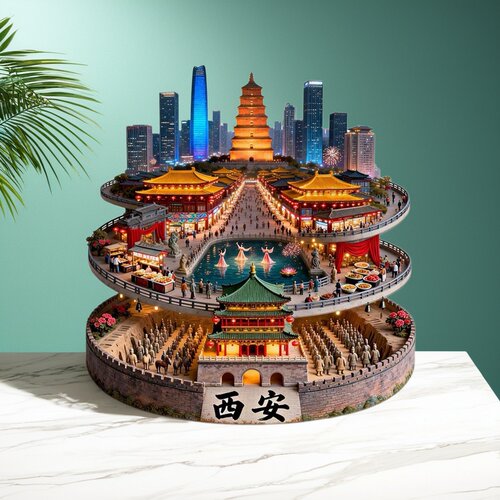 中国风城市大理丽江旅游景点金属冰箱贴立体实用磁吸贴文创纪念品 - 图0
