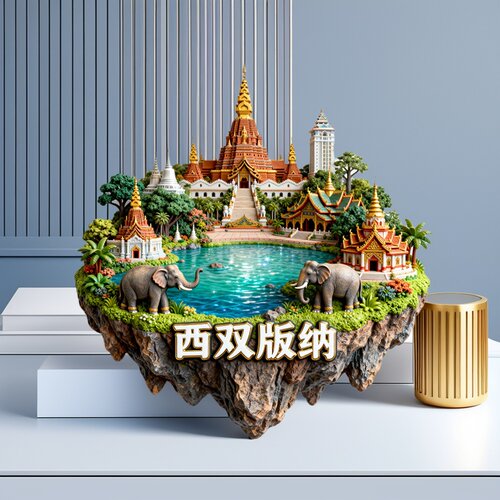 中国风城市大理丽江旅游景点金属冰箱贴立体实用磁吸贴文创纪念品 - 图2