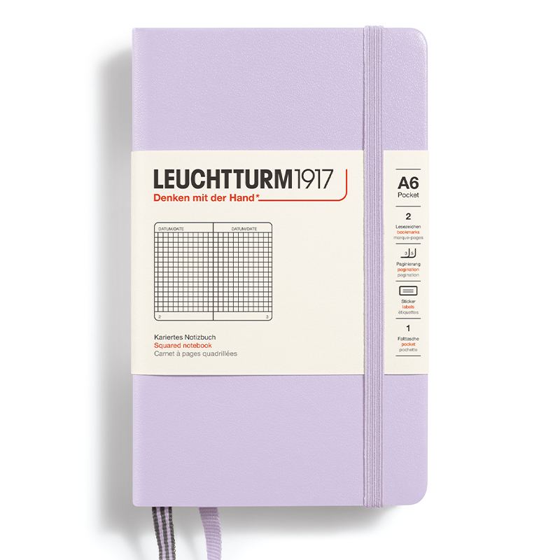 德国灯塔leuchtturm1917笔记本子文具A6口袋型迷你型硬封面手帐横格方格点格无格内页硬面抄随身本商务办公-图3