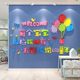 Internet celebrity children's clothing and shoes store decorations mother and baby room wall stickers layout creative bar glass window background paper painting