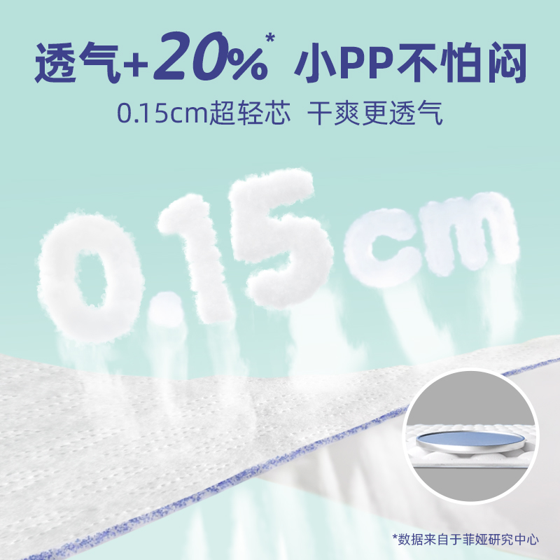 菲娅低敏拉拉裤4包男女宝宝nb尿不湿秋冬超薄透气新生婴儿纸尿裤