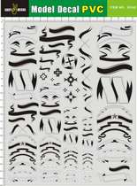 20142-2P91 colored ribbon ribbon design pattern 1:10 1:12 PVC remote control car shell sticker 1