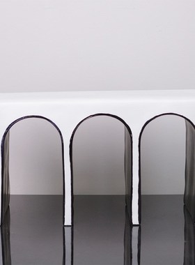 北欧简约现d代创意几何拱门圆球摆件样板间书房客厅玄关桌面装饰