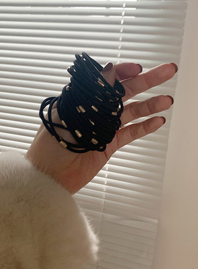 耐用高弹力基础黑马尾皮筋发圈