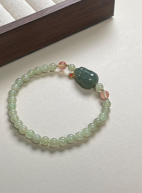 琳琯瑛和田玉晴水貔貅手串