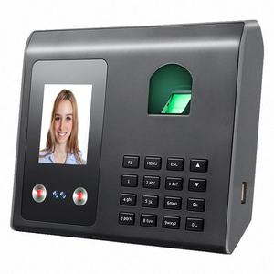 优库FA01II人脸考勤机纹面部识别打卡机指员工刷脸上下班英文出口