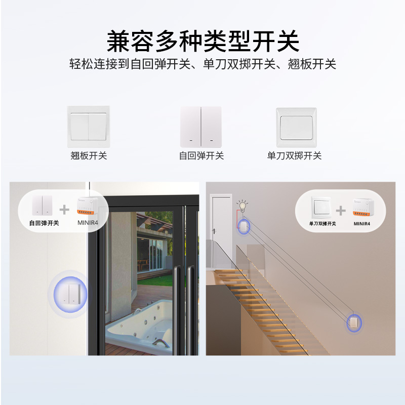 SONOFF MINI R4 智能开关APP远程控制开关语音开关 - 图2