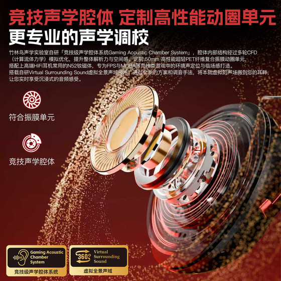 Bamboo Linnia ZG3 e-sports gaming four-mode wireless headset