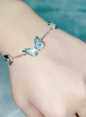 GlowNecklace夜光蝴蝶项链蓝色