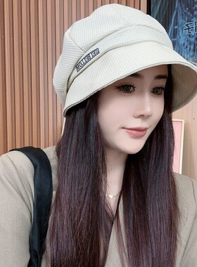 防风月子帽产妇堆堆帽夏空调房薄款孕妇产后出院显脸小盆帽渔夫帽