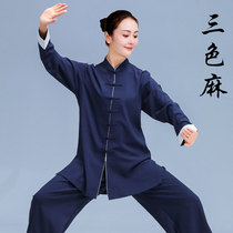 Hachchen Tai Chi Suit Womens New High-end Cotton Linen Flax Taijiquan Style for Mens Spring and Autumn Costume China Wind Tango