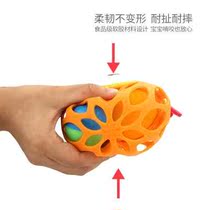 Built-in paper Puzzle Toy Hand Grip Ball Newborn Animal Training Haptic Perception Buckle Soft Glue Loud hole Ball baby