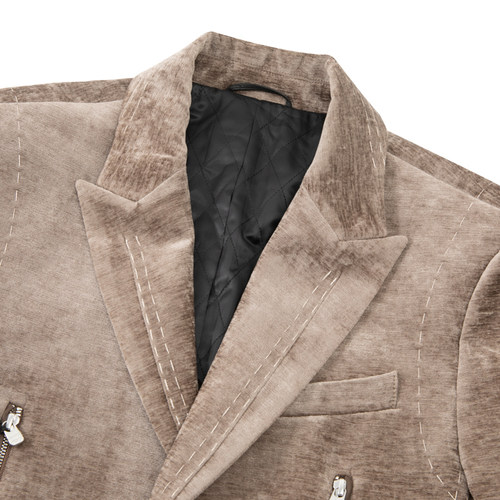 ANDREW MACKENZIE男士 秋冬款休闲舒适商务长款翻领大衣外套上衣 - 图1