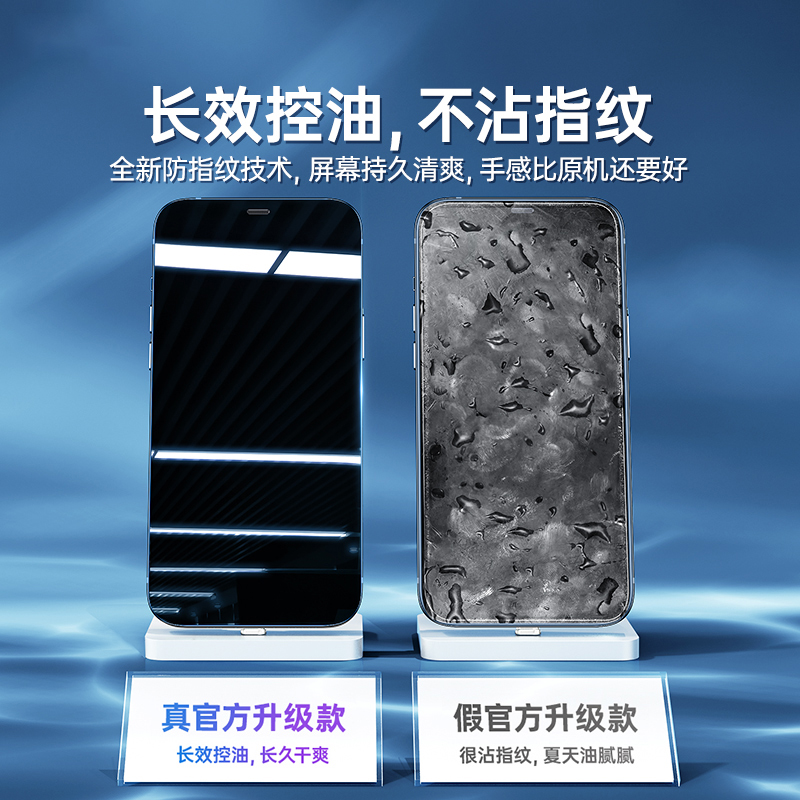 【超越AR德国防窥】适用苹果15ProMAX防窥膜14plus钢化膜iPhone13防偷窥XR手机膜XS全屏12新款贴膜防指纹 - 图1