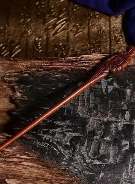 天然雷击枣木发饰古风发簪简约手工中式复古头饰盘发簪子中国古典