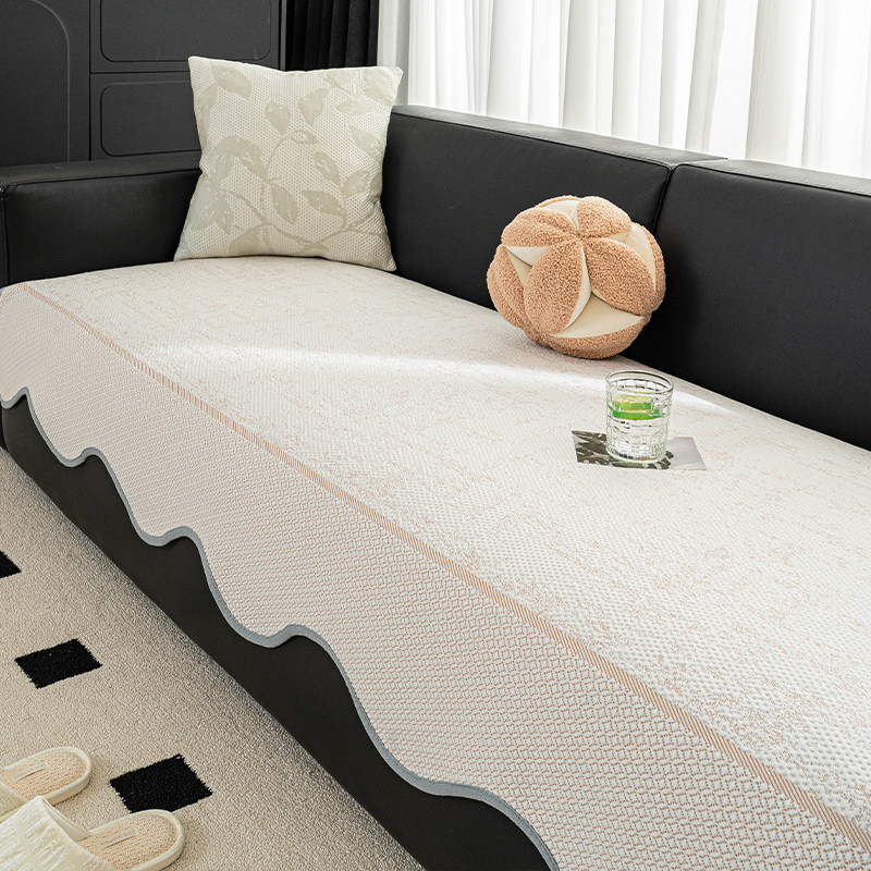 2025夏季新款冰丝凉席坐垫固定防滑垫小清新凉豆豆真皮沙发盖布巾,淘宝优惠券,粉丝福利购,淘宝优惠卷