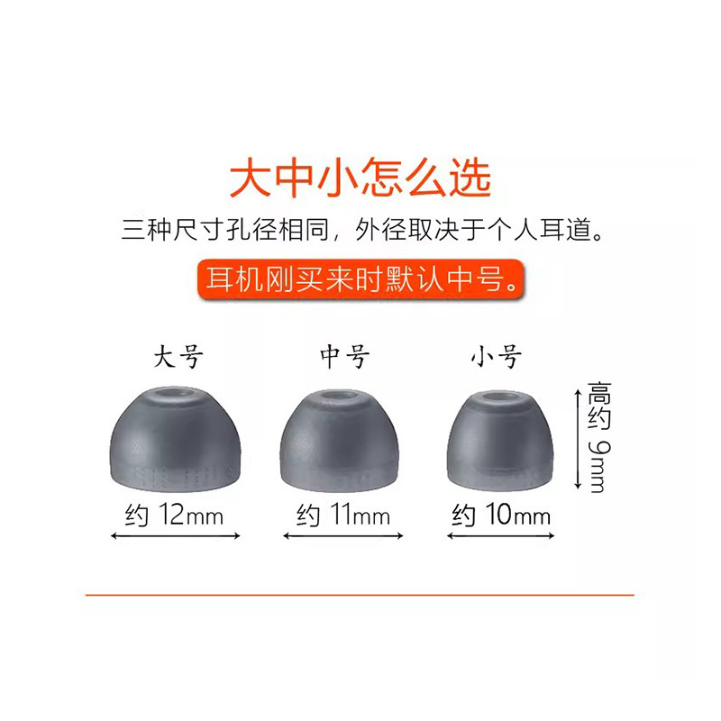 适用sony索尼MDR-XB55AP耳机套XB55AP原配哥套入耳式耳机硅胶套耳机塞MDR-XB55AP软胶壳通用皮耳帽 - 图1