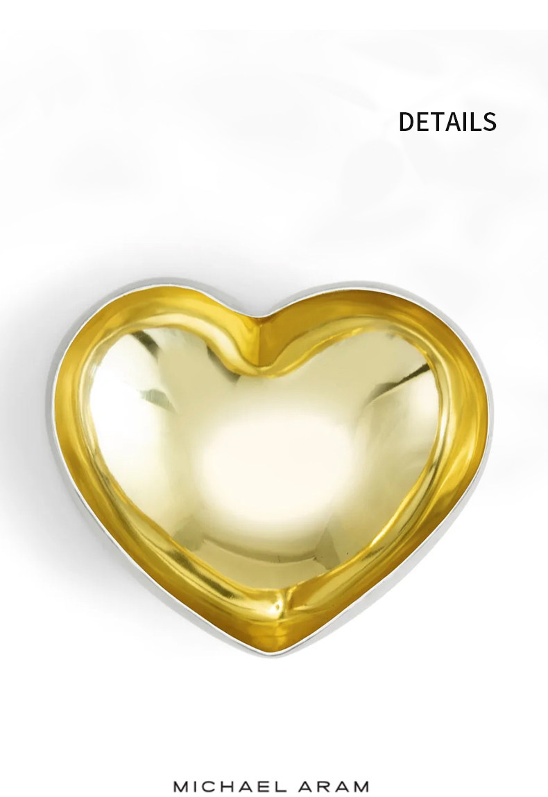 Michael Aram爱心碗金属水果碗轻奢果盘客厅茶几家用零食碗轻奢风,淘宝优惠券,粉丝福利购,淘宝优惠卷