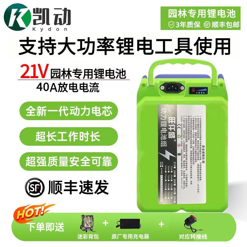 通用型大容量21v背负式锂电池电钻割草机电锤电动工具外接电源 - 图0