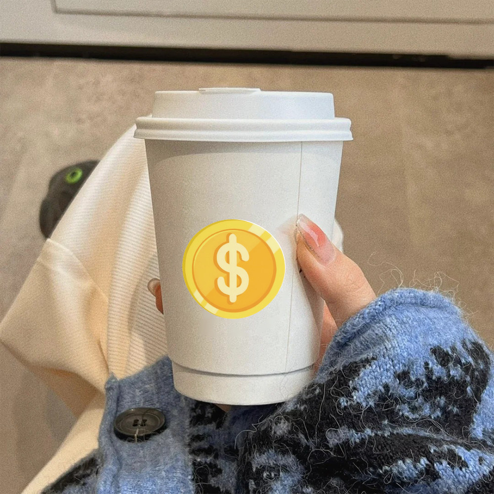 1000贴金钱小金币卷卷贴亮闪闪钱币发财财迷小贴画diy桌面手账本,淘宝优惠券,粉丝福利购,淘宝优惠卷