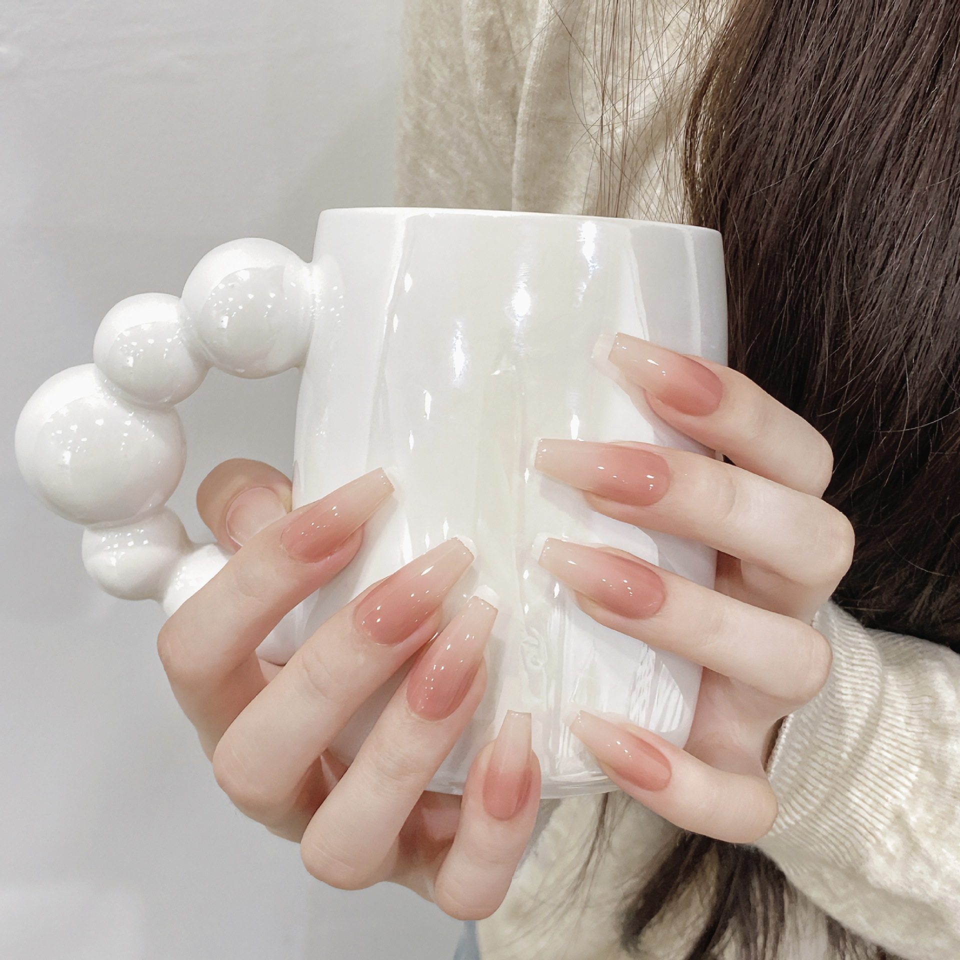 【魅甲原创】美甲穿戴甲贴片纯欲风显白水蜜桃腮红穿戴式美甲贴片,淘宝优惠券,粉丝福利购,淘宝优惠卷